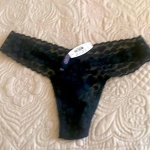 Victoria Secret black lace panty.